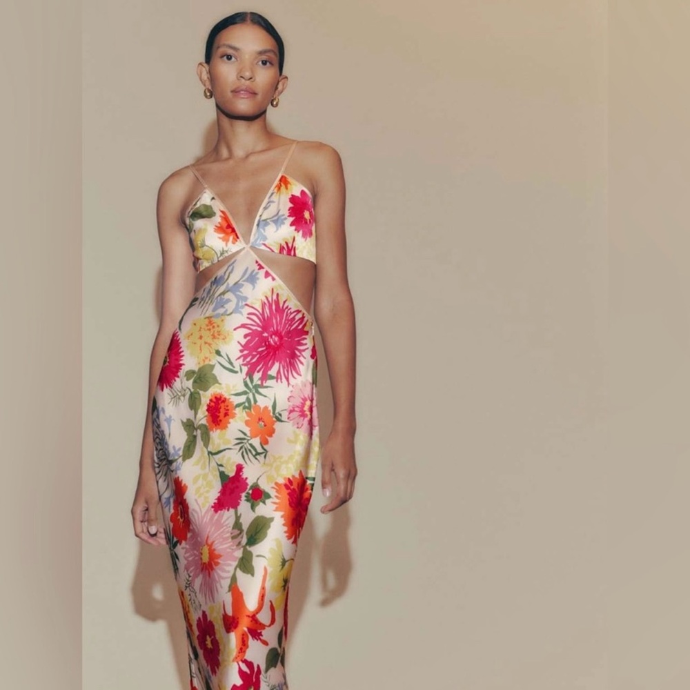 Reformation Cut-Out Floral Maxi Dress - Picture 3 of 6